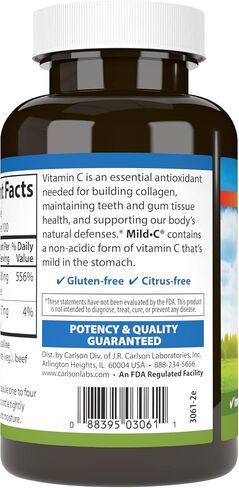 Carlson - Mild-C, 500 mg, Buffered Vitamin C, Immune Support & Optimal Wellness, Antioxidant, 100 Capsules in Saudi Arabia