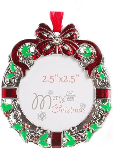 2023 Christmas Tree Ornaments Home Decor Christmas Decorations Xmas Gifts Decorations Holiday Keepsake Gift Pendant Can Insert Photos (Gold-Gift) in Saudi Arabia