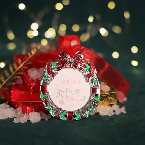 2023 Christmas Tree Ornaments Home Decor Christmas Decorations Xmas Gifts Decorations Holiday Keepsake Gift Pendant Can Insert Photos (Gold-Gift) in Saudi Arabia