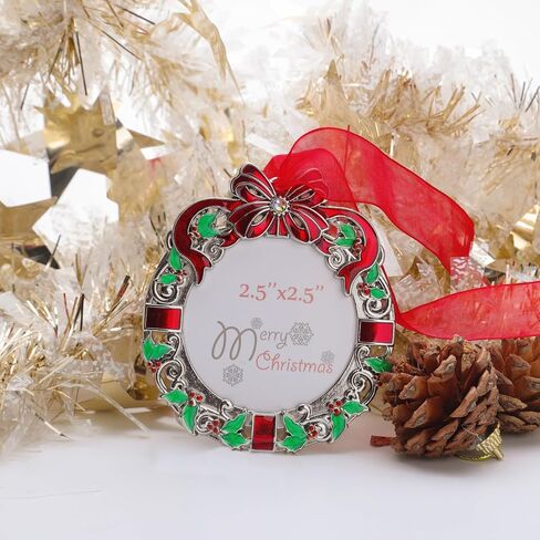 2023 Christmas Tree Ornaments Home Decor Christmas Decorations Xmas Gifts Decorations Holiday Keepsake Gift Pendant Can Insert Photos (Gold-Gift) in Saudi Arabia
