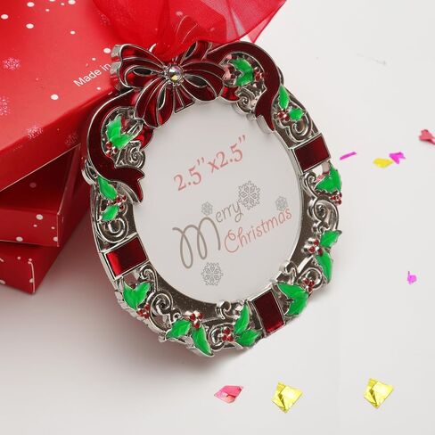 2023 Christmas Tree Ornaments Home Decor Christmas Decorations Xmas Gifts Decorations Holiday Keepsake Gift Pendant Can Insert Photos (Gold-Gift) in Saudi Arabia