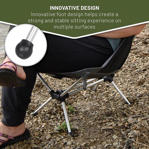 كرسي TIMBER RIDGE خفيف الوزن وعالي الظهر محمول على الظهر، كراسي تخييم مدمجة قابلة للطي للبالغين، كرسي صالة في الهواء الطلق مع حقيبة حمل للسفر والمشي لمسافات طويلة والشاطئ والنزهة والحديقة، يدعم 300 رطل in Kuwait