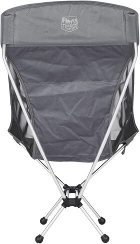 كرسي TIMBER RIDGE خفيف الوزن وعالي الظهر محمول على الظهر، كراسي تخييم مدمجة قابلة للطي للبالغين، كرسي صالة في الهواء الطلق مع حقيبة حمل للسفر والمشي لمسافات طويلة والشاطئ والنزهة والحديقة، يدعم 300 رطل in Kuwait