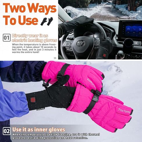 بطانات قفازات ساخنة من ThxToms هدية للرجال والنساء، قفازات شتوية رفيعة للغاية لتدفئة اليد تعمل باللمس للتنزه سيرًا على الأقدام وركوب الدراجات وركوب الدراجات in Kuwait