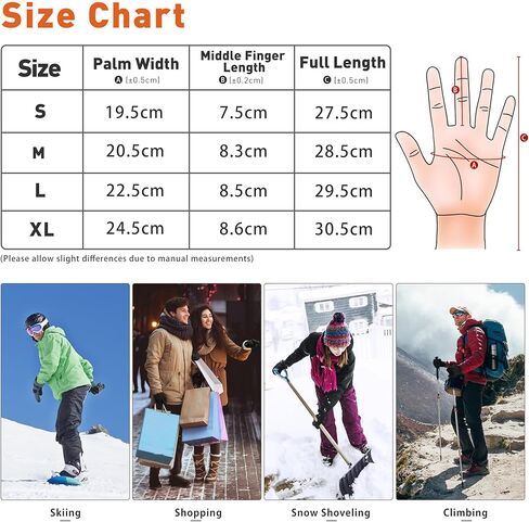بطانات قفازات ساخنة من ThxToms هدية للرجال والنساء، قفازات شتوية رفيعة للغاية لتدفئة اليد تعمل باللمس للتنزه سيرًا على الأقدام وركوب الدراجات وركوب الدراجات in Kuwait