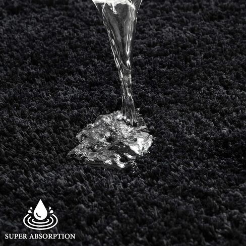 سجاد حمام ماص باللون الأخضر الداكن من MIULEE، سجادات حمام صغيرة ناعمة غير قابلة للانزلاق وسريعة الجفاف للاستحمام في حوض الاستحمام، سجادة قابلة للغسل في الغسالة (16 × 24 بوصة) in Kuwait