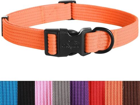 lynxking Dog Collar Soft Padded Breathable Cotton Solid Color Strong Adjustable Pet Collar for Little Puppy in Saudi Arabia