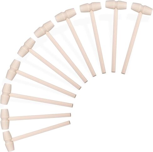 30 Pcs Wooden Hammers for Chocolate Handmade Wooden Crab Mallets Smashable Heart Chocolate Smooth Finished Hammers Educational Pounding Tool Breakable Easter Eggs Tool (30 Pcs Wood Hammer) in Saudi Arabia