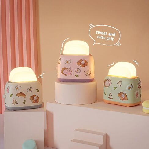 مصباح ليلي لطيف للأطفال من ONEVER مصباح نخب LED أضواء ليلية قابلة لإعادة الشحن عبر USB ومصباح ليلي نخب قابل للتعديل مع مفتاح مؤقت للأطفال والحضانة والفتيات وأضواء ليلية لغرفة النوم in Kuwait