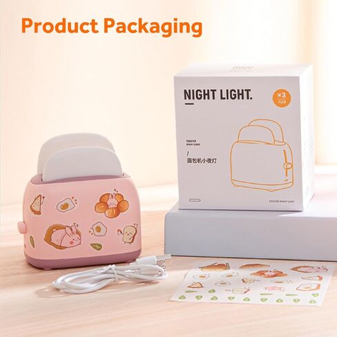 مصباح ليلي لطيف للأطفال من ONEVER مصباح نخب LED أضواء ليلية قابلة لإعادة الشحن عبر USB ومصباح ليلي نخب قابل للتعديل مع مفتاح مؤقت للأطفال والحضانة والفتيات وأضواء ليلية لغرفة النوم in Kuwait