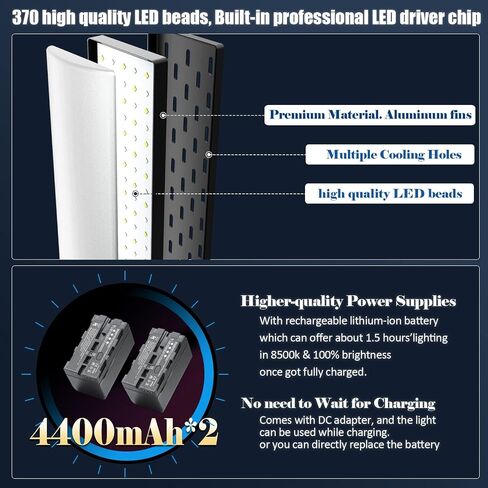 طقم عصا إضاءة فيديو LED من سونيفو P20 RGB مع عبوتين من بطارية 4400 مللي أمبير في الساعة، عصا إضاءة LED للتصوير الفوتوغرافي المحمولة - CRI≥97، 20 وات، 2500-8500 كلفن قابلة للتعتيم، 40 تأثير إضاءة مع حقيبة حمل in Kuwait