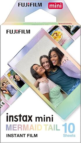 Fujifilm Instax Mini Mermaid Tail Film, Glitter Styles (10 Exposures) 5-Pack (5 Items) in Saudi Arabia