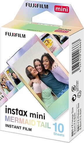 Fujifilm Instax Mini Mermaid Tail Film, Glitter Styles (10 Exposures) 5-Pack (5 Items) in Saudi Arabia