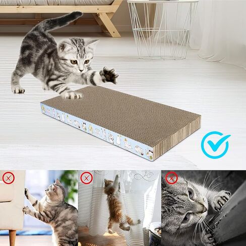 6 عبوات من وسائد خدش القطط، ورق مقوى متين لخدش القطط، أدوات خدش للقطط مزدوجة الجوانب للعب النوم للقطط ومخالب الطحن in Kuwait