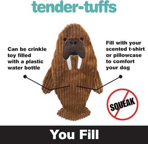 SmartPetLove Snuggle Puppy Tender-Tuffs You-Fill - لعبة الفظ الهادئة بدون صرير 2 في 1 - لعبة زجاجة مياه مجعدة للكلب ومريحة عند ملئها in Kuwait