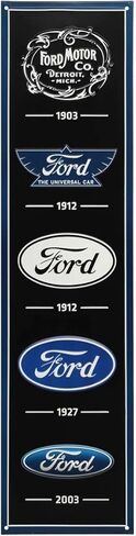 لافتة معدنية منقوشة من Ford Motors - لافتة فورد زرقاء عتيقة للجراج أو كهف الرجال in Kuwait