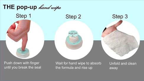 Desoma Care The Pop-Up Hand Wipe, Hand Wipes, Unscented, 12 Single Use Wet Wipes Towelette, Convenient, Hand Wipes Travel Size in Saudi Arabia