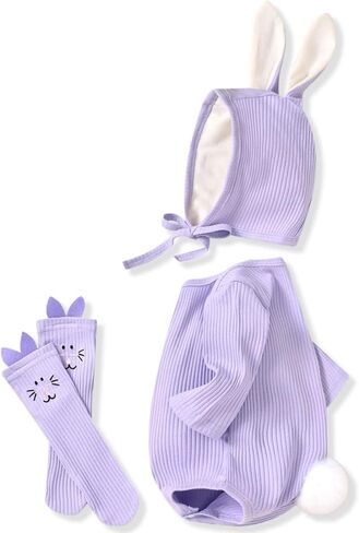 Aalizzwell Infant Baby Boys Girls Easter Clothes Bunny Outfit in Kuwait