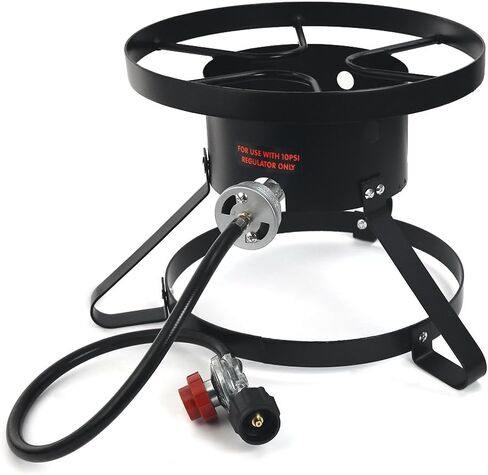 XtremepowerUS High Pressure Stove Single Burner w/Regulator & Hose Outdoor Propane Portable Camping Cooking Range in Saudi Arabia