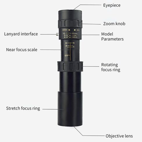 منظار Ruining Night أحادي، تكبير أحادي، 10-30 مرة تكبير قابل للتعديل للسفر الرياضي في الهواء الطلق in Kuwait