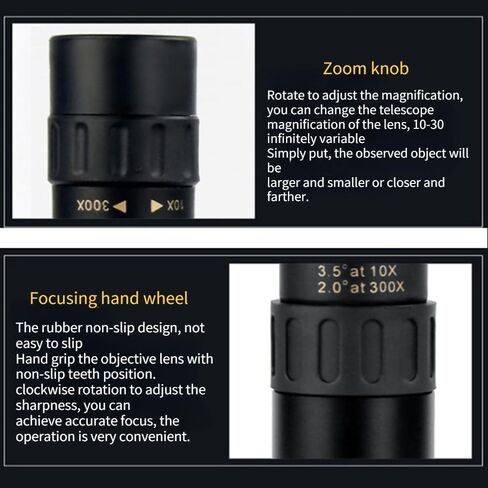 منظار Ruining Night أحادي، تكبير أحادي، 10-30 مرة تكبير قابل للتعديل للسفر الرياضي في الهواء الطلق in Kuwait