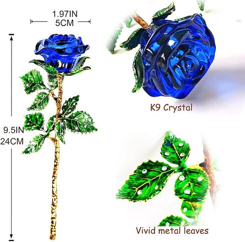 Yellow Rose Gift for Her, K9 Crystal Rose with Wish Card, 3D Glass Rose Eternal Flower, Crystal Rose Figurine For Women on Birthday, Mother's Day,Wedding, Anniversary, Valentine's Day, Chrismas. in Kuwait