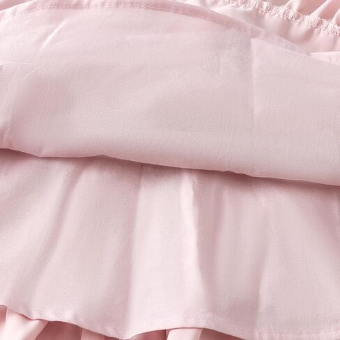 Tutu.kk فساتين كاجوال للفتيات بدون أكمام على شكل حرف A مكشكشة متدرجة فستان دوار 18 شهرًا - 7T in Kuwait