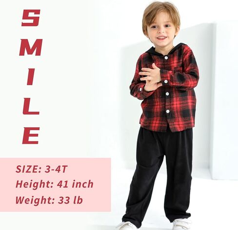 MAMAMI Kids Kids Baby Baby Boy ملابس منقوشة بأزرار سفلية مع قلنسوة، سراويل كاجوال، مجموعة أزياء الخريف والشتاء in Kuwait