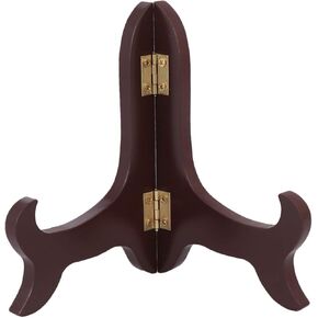 Plate Holder Plate Stand, Wooden Plate Display Stands Picture Easel Holder Stand Decorative Wood Library Decor Plate Stand