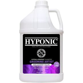 شامبو HYPONIC Grooming Artist - شامبو الحيوانات الأليفة المضاد للحساسية لمصففي الشعر (مقص اليد والكثافة (1 جالون))