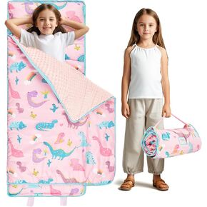 Toddler Nap Mat with Pillow and Blanket, Extra Large Rolled Napping Mats,Slumber Bags in Kuwait