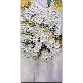ART8YUQI Paintings - Modern Abstract Painting Flowers Tree 3D Wall Art Home Decorations Paintings On Canvas for living room office Decoration 24x48 Inch in Kuwait