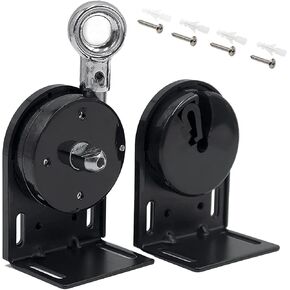 دعامات تثبيت بديلة عالمية لستائر الشمس الخارجية الدوارة للاستخدام الداخلي والخارجي (حامل لاسلكي اسود + قابس قابض 38 ملم) in Kuwait