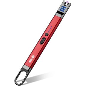 JETPRO ولاعة شموع USB قابلة لإعادة الشحن مع ضوء LED للمطبخ والتخييم والشواء (أسود + أحمر) in Kuwait