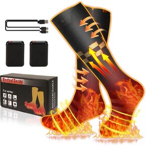 Heated Socks, Rechargeable Heating Heated Socks for Men Women with 5000mAh Battery, Electric Heated Socks for Outdoors, Hunting, Golf, Camping, Warm Gifts-L Size in Kuwait