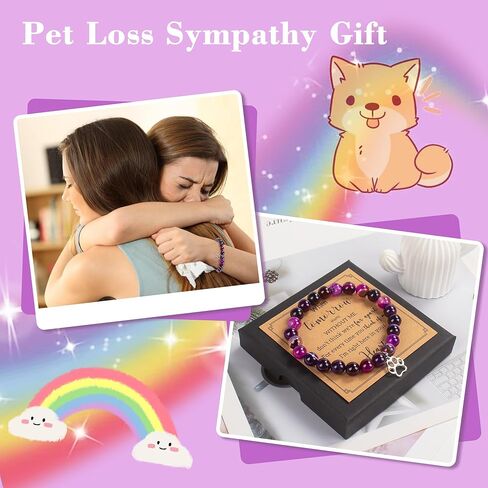 Dog Memorial Bracelet Gifts for Loss of Dog Pet Memorial Gifts for Dogs Remembrance Gift Pet Loss Sympathy Gifts for Dogs Cats in Kuwait
