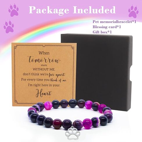 Dog Memorial Bracelet Gifts for Loss of Dog Pet Memorial Gifts for Dogs Remembrance Gift Pet Loss Sympathy Gifts for Dogs Cats in Kuwait