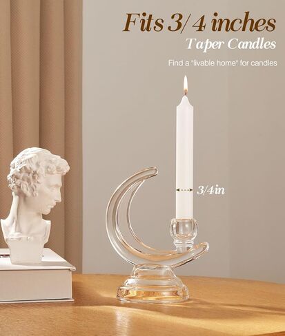 حامل شموع زجاجي من Kssiaz، شمعدانات 3 أذرع لشموع مستدقة 3/4 بوصة، حامل شموع أنيق حامل شموع لطاولة الطعام المركزية والذكرى السنوية وحفلات عيد الميلاد وحفلات الزفاف وديكور المنزل، زجاج شفاف in Kuwait