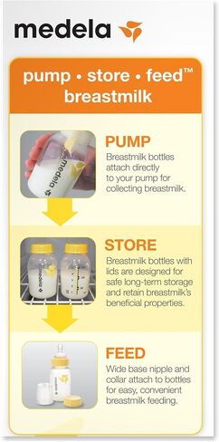Medela Breast Milk Storage Bottle, 5 Ounce Breastfeeding Bottle, Made Without BPA, Safe for Dishwashers and Microwaves in Saudi Arabia
