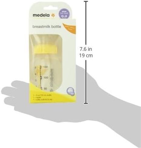 Medela Breast Milk Storage Bottle, 5 Ounce Breastfeeding Bottle, Made Without BPA, Safe for Dishwashers and Microwaves in Saudi Arabia