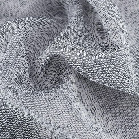 LUSHLEAF Linen Sheer Curtains 2 Panels Light Filtering Privacy Sheer Drapes 108 inches Window Drapes for Bedroom/Living Room/Sliding Door,52 x 108 inch,Light Grey in Saudi Arabia