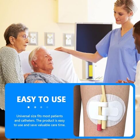 Catheter Holder Catheter Tube Holder 20Pcs Catheter Fixation Stickers Catheter Stabilization Device Catheter Tube Fixing Tapes Catheter Strap Tape in Saudi Arabia