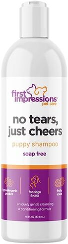 الانطباعات الأولى لا دموع، شامبو الجرو فقط - بلا دموع، خالي من الصابون، رائحة الفواكه - شامبو القطط المثالي وأساسيات الجرو للكوميديين الصغار ذوي الفراء - 16 أونصة in Kuwait