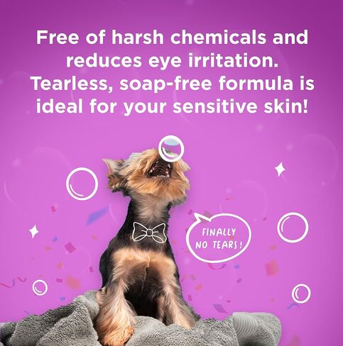 الانطباعات الأولى لا دموع، شامبو الجرو فقط - بلا دموع، خالي من الصابون، رائحة الفواكه - شامبو القطط المثالي وأساسيات الجرو للكوميديين الصغار ذوي الفراء - 16 أونصة in Kuwait