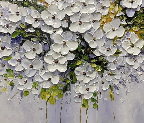 ART8YUQI Paintings - Modern Abstract Painting Flowers Tree 3D Wall Art Home Decorations Paintings On Canvas for living room office Decoration 24x48 Inch in Kuwait