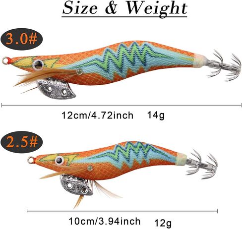 10pcs/Box Fishing Lures Squid Jig Shrimp Artificial Fishing Bait Lures Luminous Glow Body Bionic Prawn Bait Octopus Cuttlefish Shrimp in Saudi Arabia