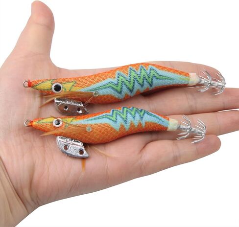 10pcs/Box Fishing Lures Squid Jig Shrimp Artificial Fishing Bait Lures Luminous Glow Body Bionic Prawn Bait Octopus Cuttlefish Shrimp in Saudi Arabia