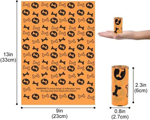 Eco-friendly Biodegradable dogs poop bags 18 Rolls 270 Counts| Safe, Strong Leak Proof Doggie Waste Bag|Easy To Tear, Heavy Duty Bags For ALL Pets| Easy To Clean Up For Walking And Travelling in Kuwait