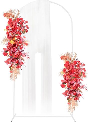 Fomcet Metal Arch Backdrop Stand Gold 6.6x3.3ft Wedding Arched Stand | Backdrop Arch Stand Balloon Arched Frame for Ceremony Birthday Party Graduation Bridal Baby Shower Background Decoration in Saudi Arabia