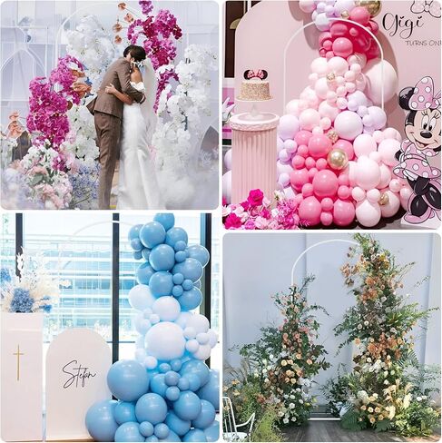 Fomcet Metal Arch Backdrop Stand Gold 6.6x3.3ft Wedding Arched Stand | Backdrop Arch Stand Balloon Arched Frame for Ceremony Birthday Party Graduation Bridal Baby Shower Background Decoration in Saudi Arabia